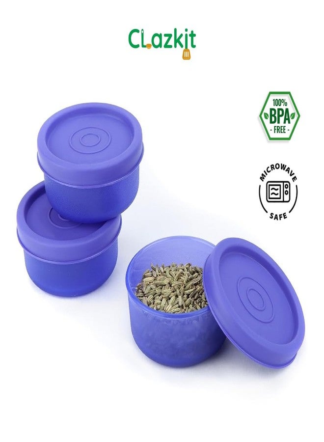 Clazkit علب تخزين بلاستيكية صغيرة مستديرة خالية من مادة BPA من Clazkit | محكمة الإغلاق ومقاومة للتسرب | آمنة للاستخدام في الميكروويف وغسالة الصحون | مثالية للنزهات والرحلات والتخزين في المطبخ (40 مل × 9 | متعددة الألوان)، متنوعة - Image 4